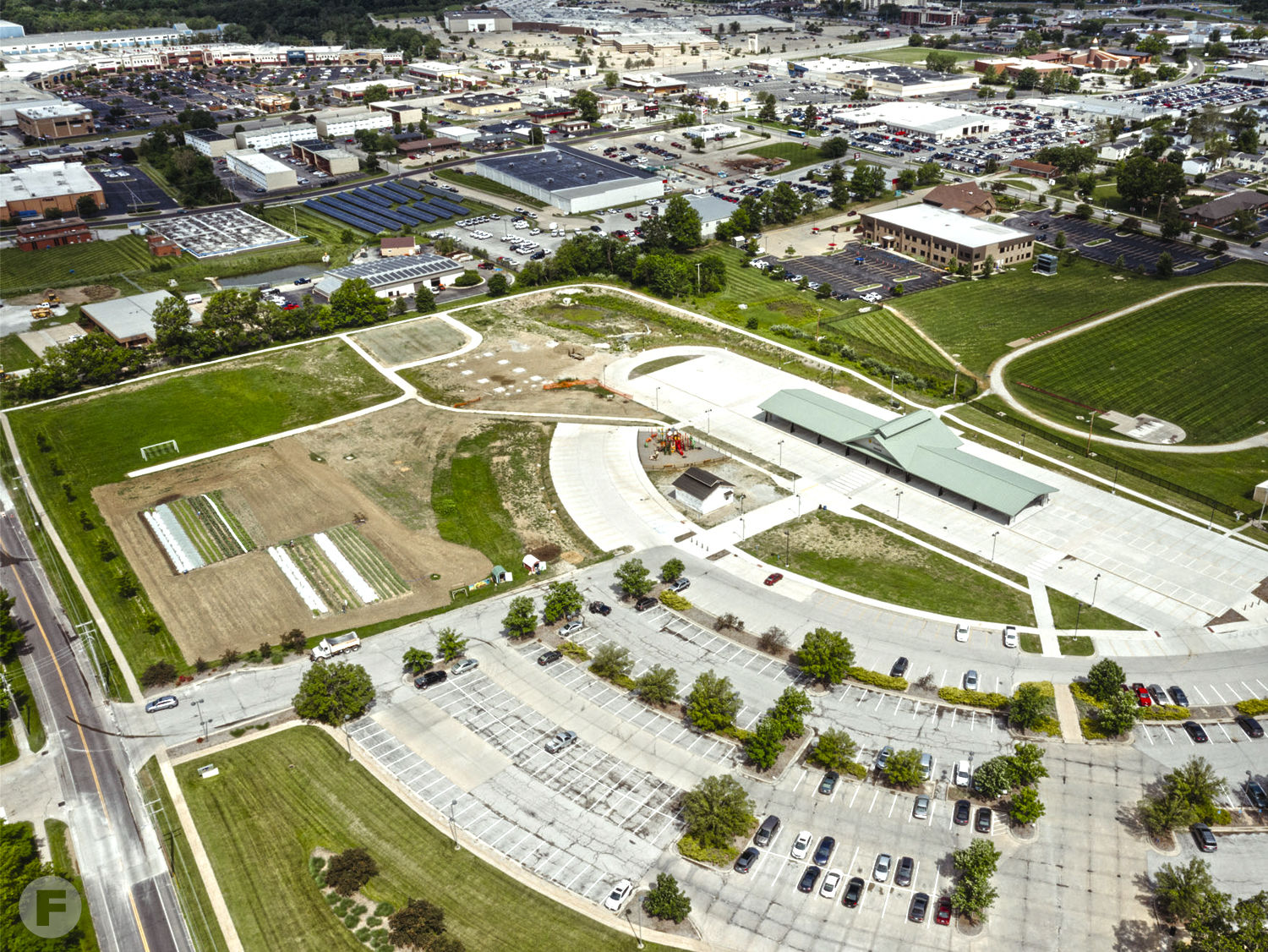 Columbia's Agriculture Park from above